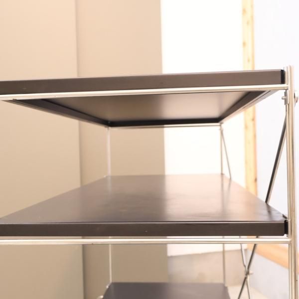 無印良品(MUJI)の人気のステンレスユニットシェルフ/ダークグレーです