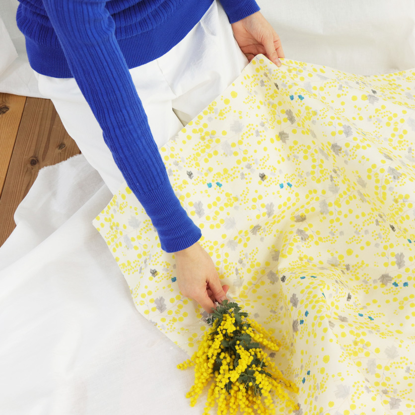 mimosa -ミモザ-花柄- 布・生地の通販サイト：nunocoto fabric