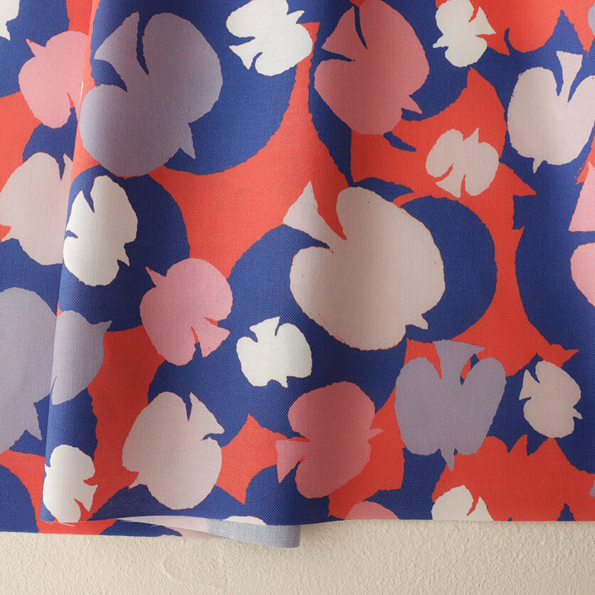 ぽっちゃり鳥（オレンジ）鳥柄- 布・生地の通販サイト：nunocoto fabric