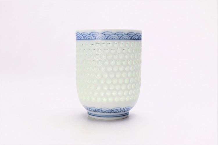 丹心窯 水晶青海波 湯呑(大)