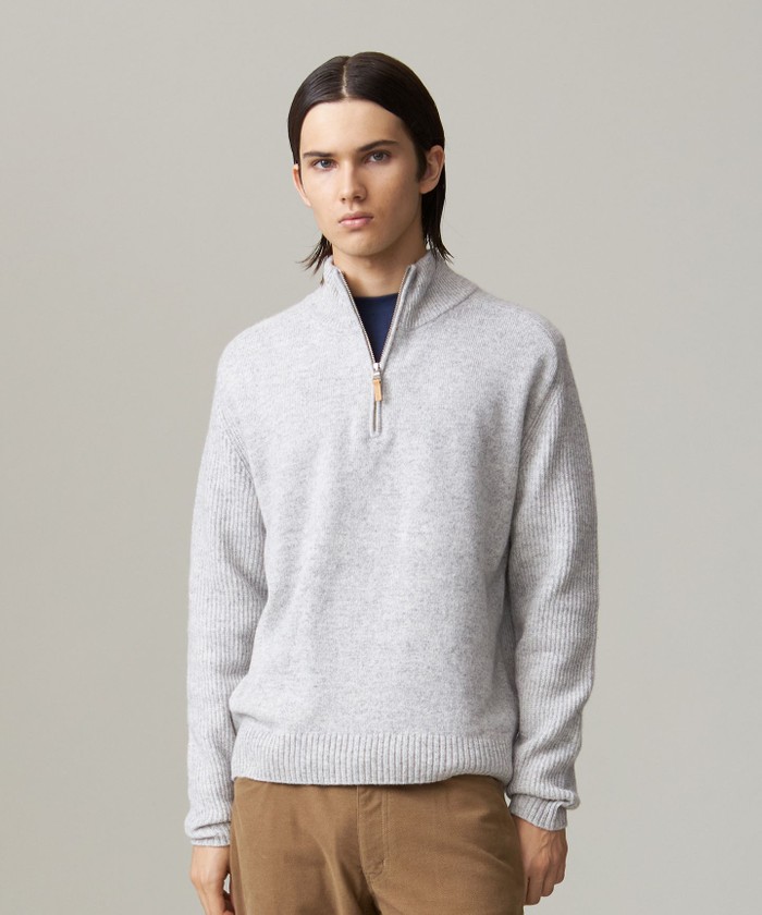Cash Lamb's Wool】ハーフジップニット(507619566)｜HANKYU MEN'S
