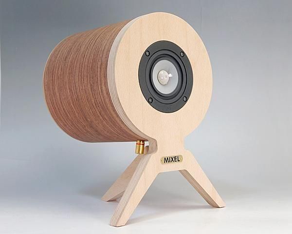 ミクセル 新型ORIGINAL18 曲面構造スピーカーシステム（天然木ブビンガ