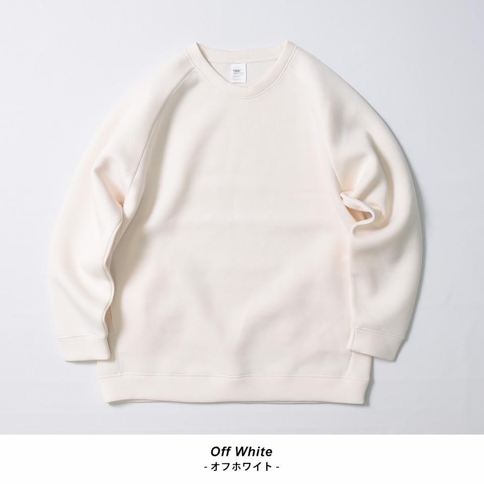 ダンボールニットを使用したストレッチ性のあるクルーネックスウェット