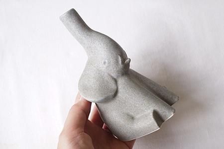 カ25 ゾウ花瓶 - 益子焼の小さな窯元「よしざわ窯」- 生活陶器