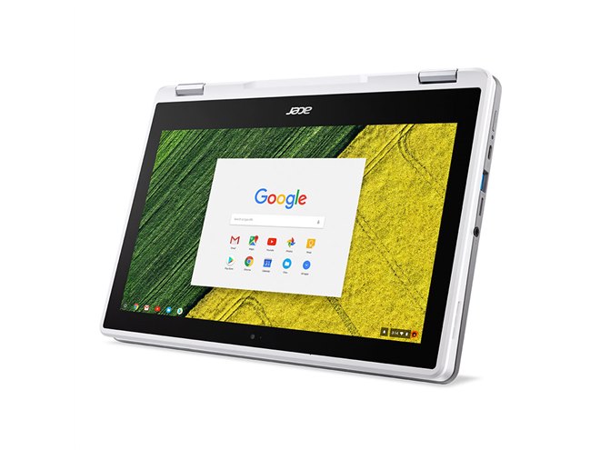 エイサー、液晶が360度回転する「Chromebook Spin 11」のホワイト