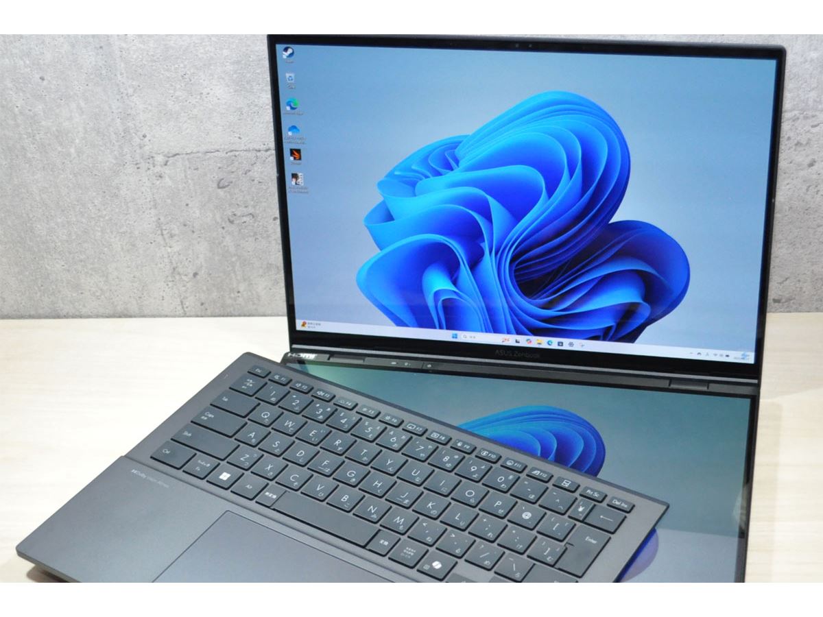 2つの14型ディスプレイで作業効率アップ！ ASUS「Zenbook DUO UX8406CA