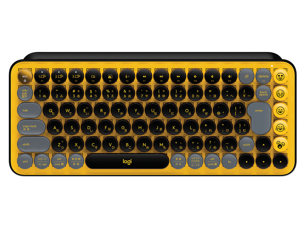 ロジクール POP KEYS Mechanical Wireless Keyboard K730YL 茶軸