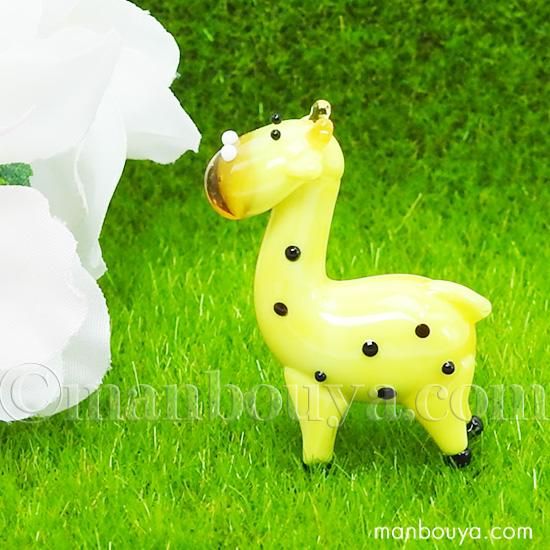 動物園 おみやげ キリン グッズ ガラス細工 ミニチュア 置物 フォー