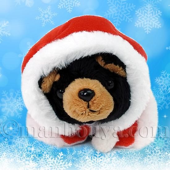 クリスマス ぬいぐるみ 犬 チワワ サンタフードマント Little Beans
