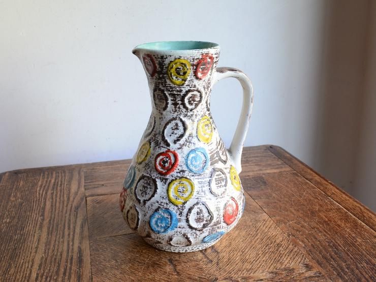 ヴィンテージ 陶器フラワーベース（H18cm）｜アンティーク雑貨