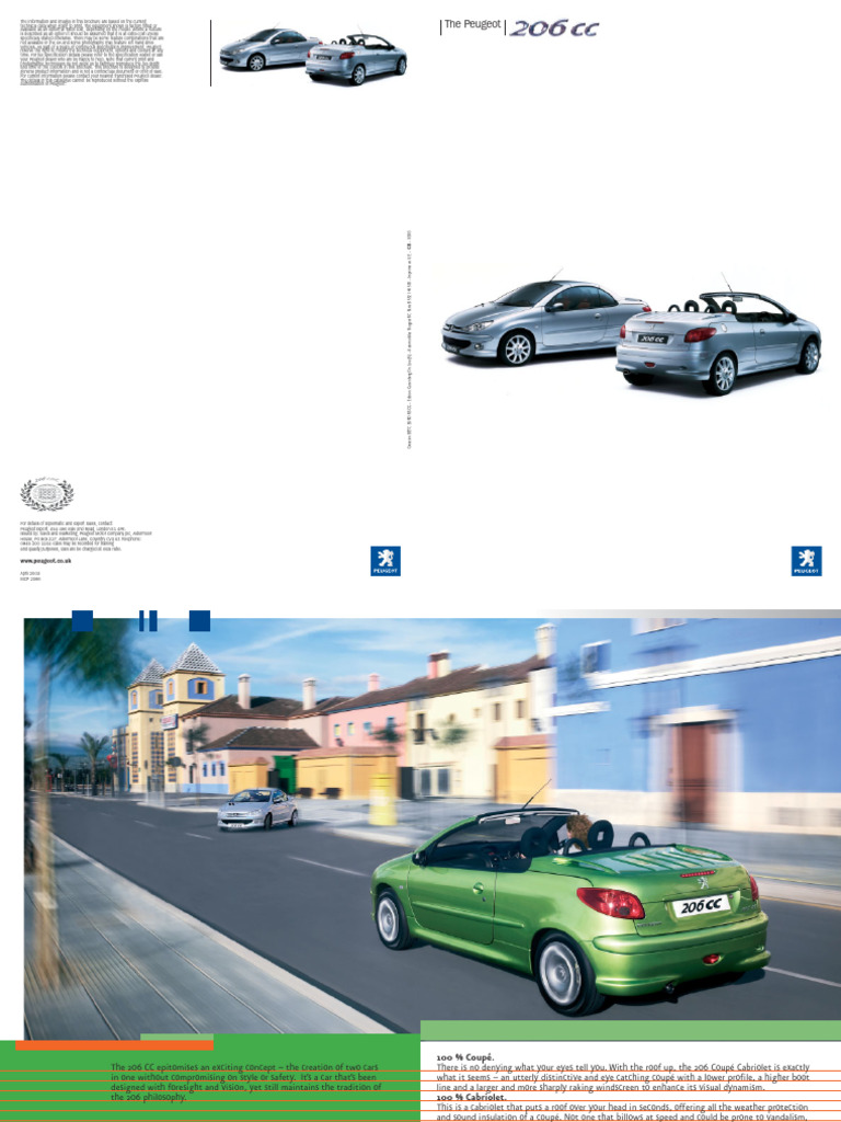 2004 Peugeot 206 CC Overview | PDF | Trunk (Car) | Anti Lock