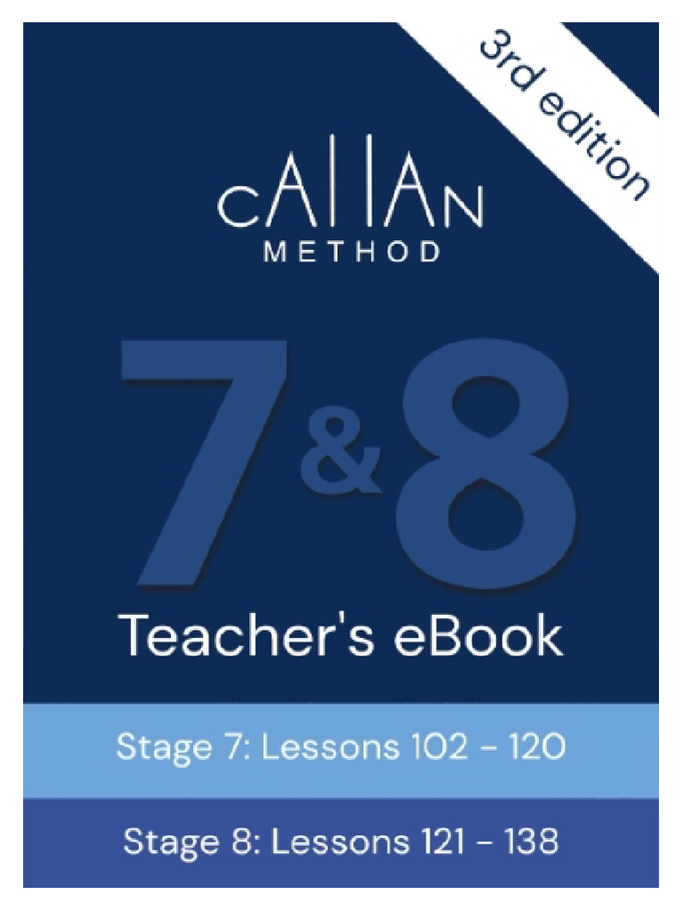 Stage 8 Teacher's Book Callan Third Edition | PDF