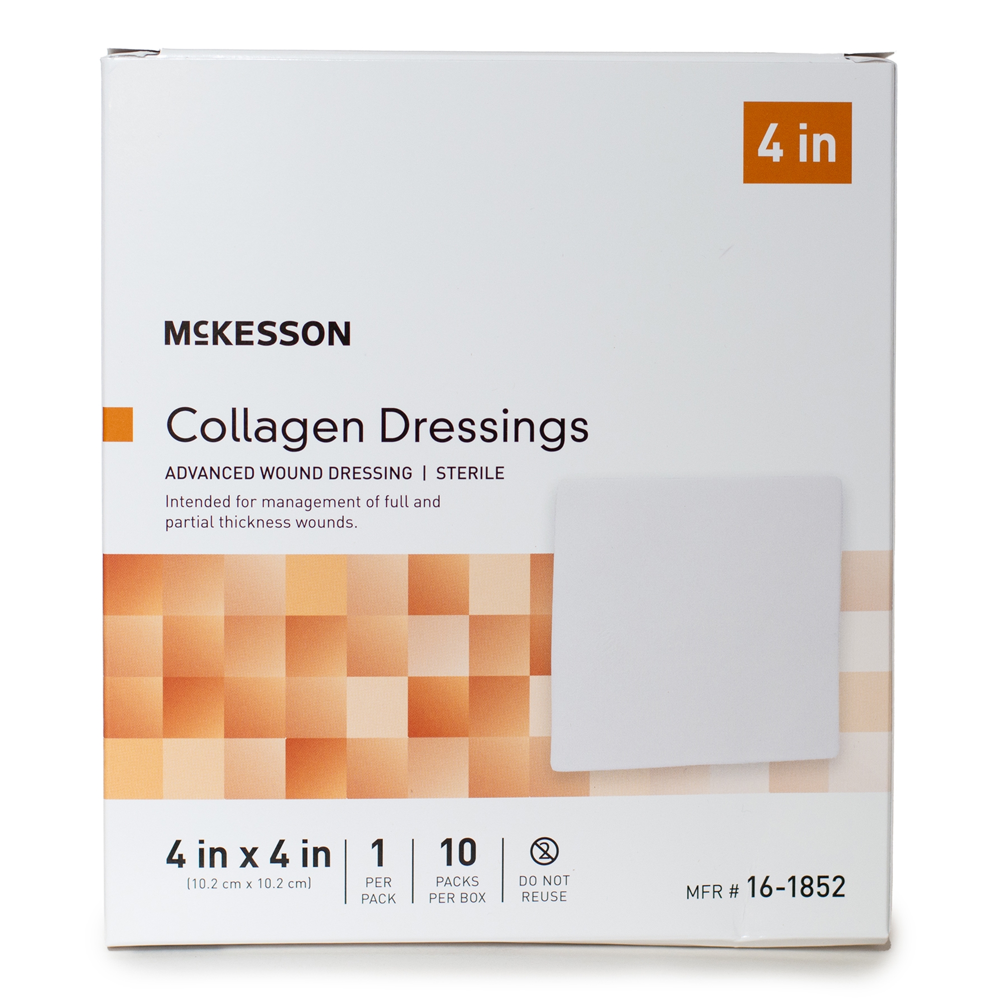 Collagen Dressing McKesson 4 X 4 Inch Square - McKesson