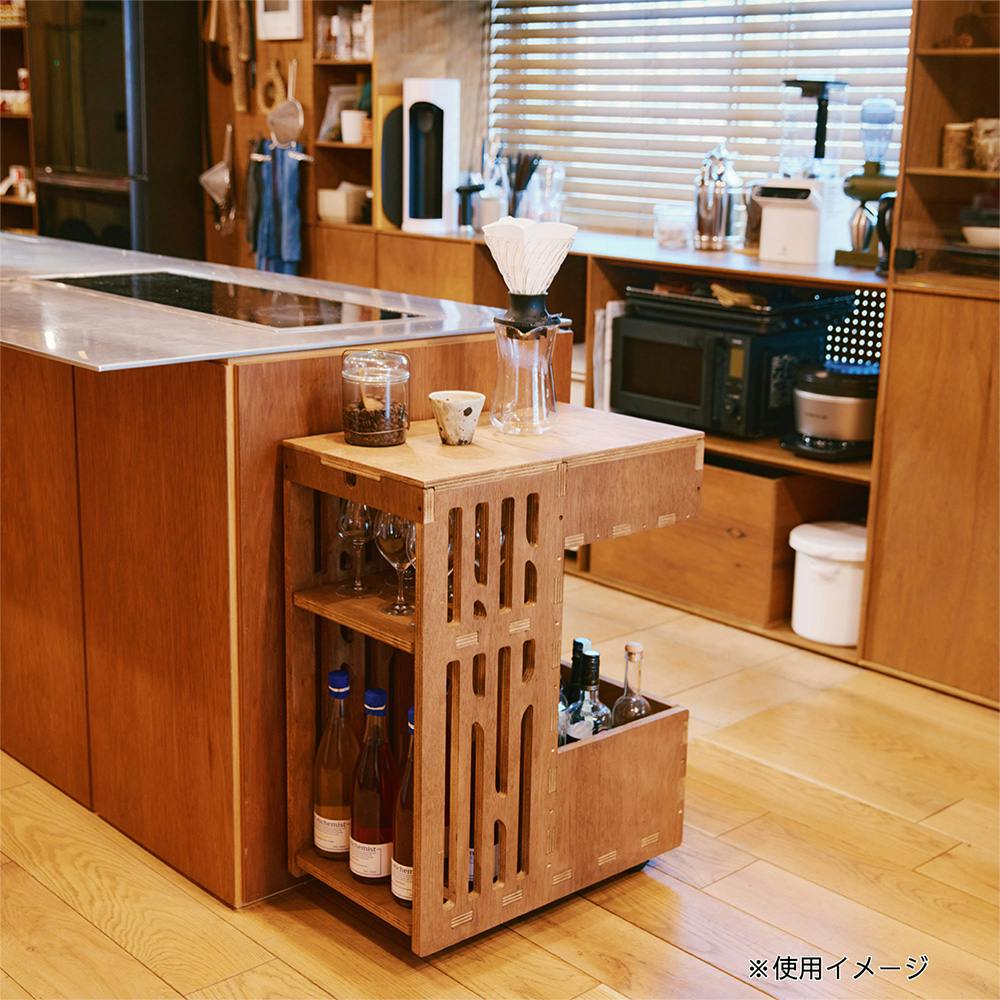 CDM】木製バーカート【別送品】 | キッチンワゴン・マルチワゴン 通販