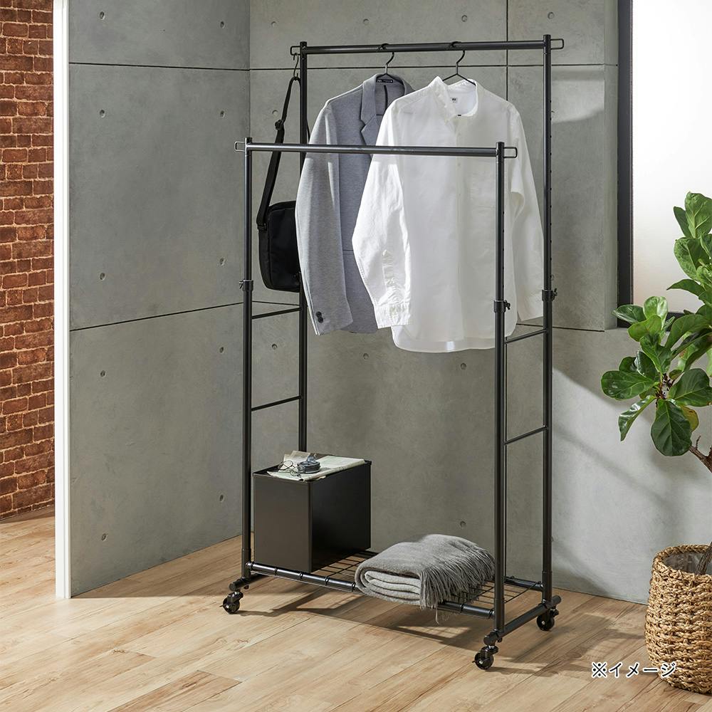 パイプハンガープロ ダブル ブラック N31 | ハンガーラック・ポール