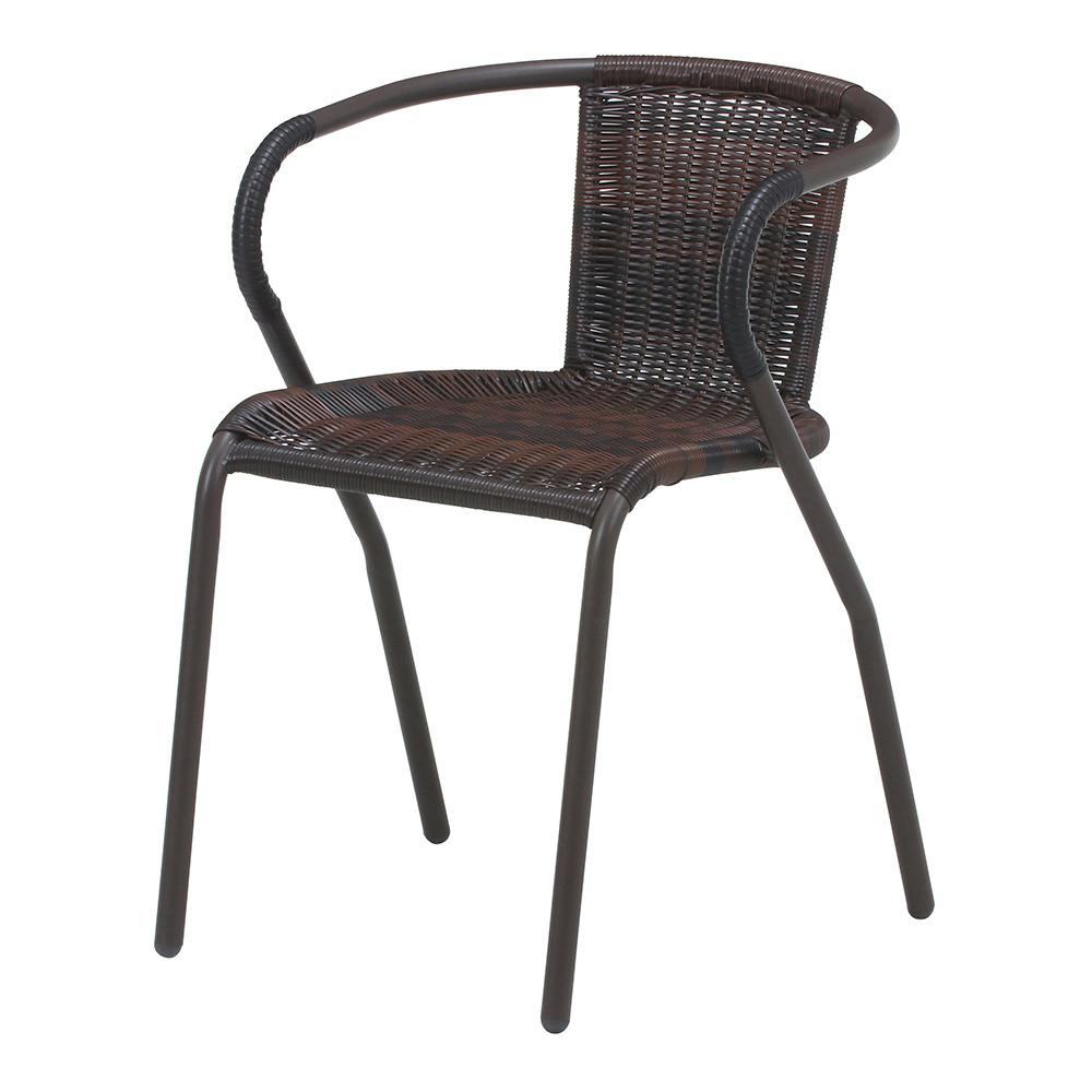 スタッキングチェア 2脚セット ブラウン【別送品】 | ガーデンテーブル