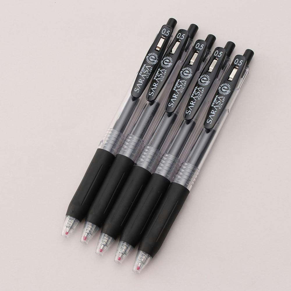 ゼブラ ジェルボールペン サラサクリップ 0.5mm 黒 5本入 | 文房具
