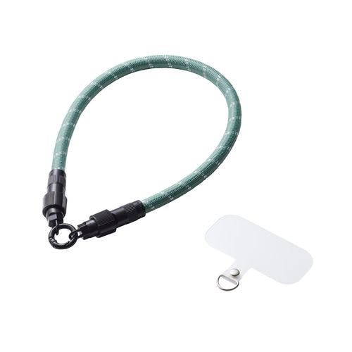 スマホストラップ ケーブル 2in1 (C to C) 30cm PD 60W グリーン