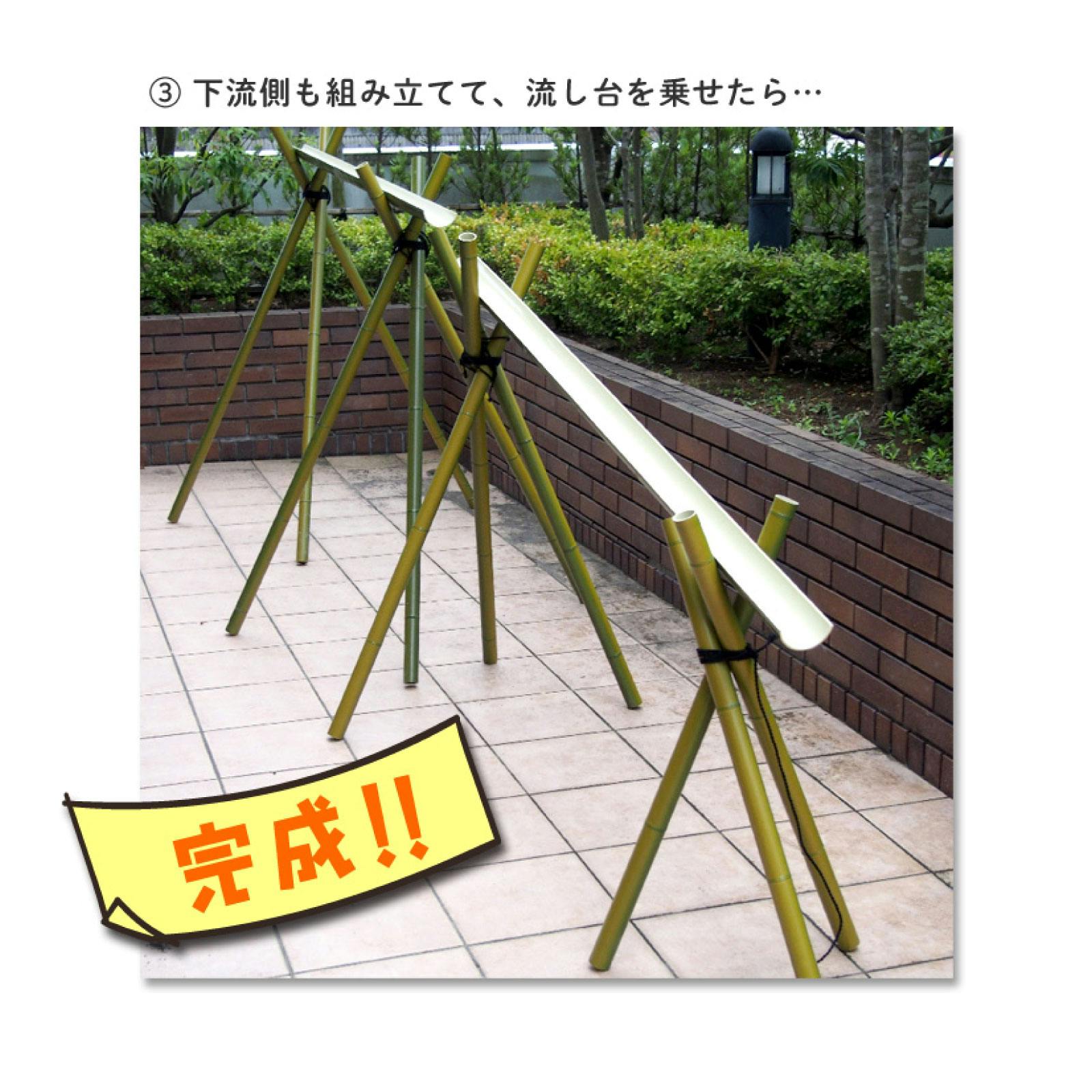 流しそうめん 追加セット小 2m 人工竹 プラ竹 本格流しそうめん 流し