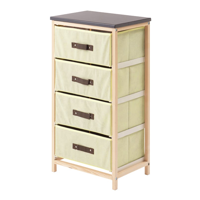 収納ハンプチェスト4段(ブラウン/茶)】 天板付 収納 北欧風 ナチュラル