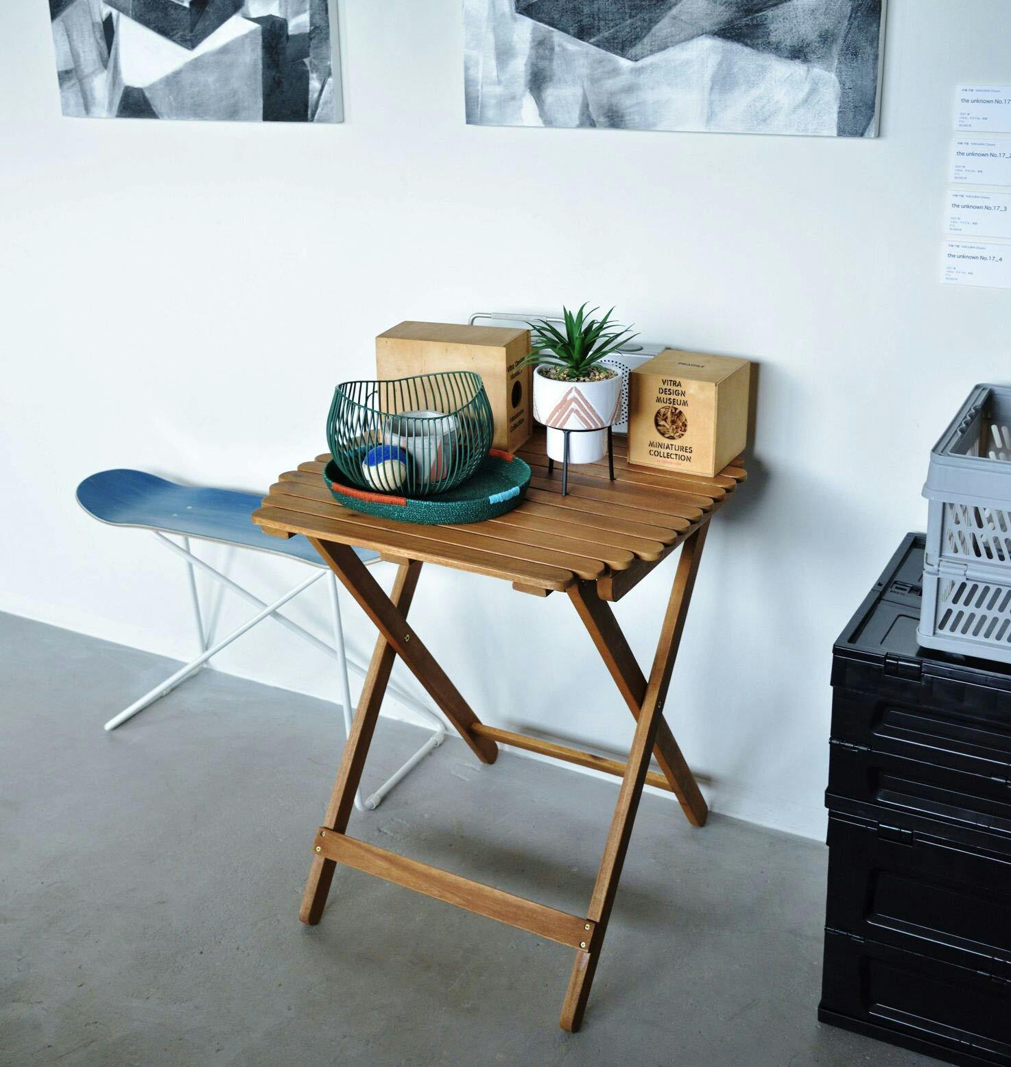 東谷 Room Essence フォールディングハイテーブル ブラウン Size：60