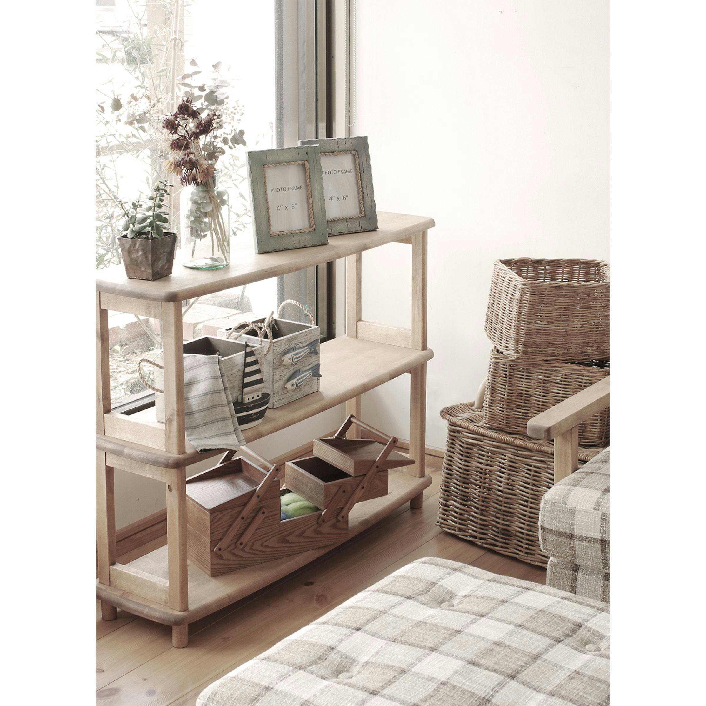 nora. シェルフ ロサ ナチュラル おしゃれ 収納 棚 幅92 ラック