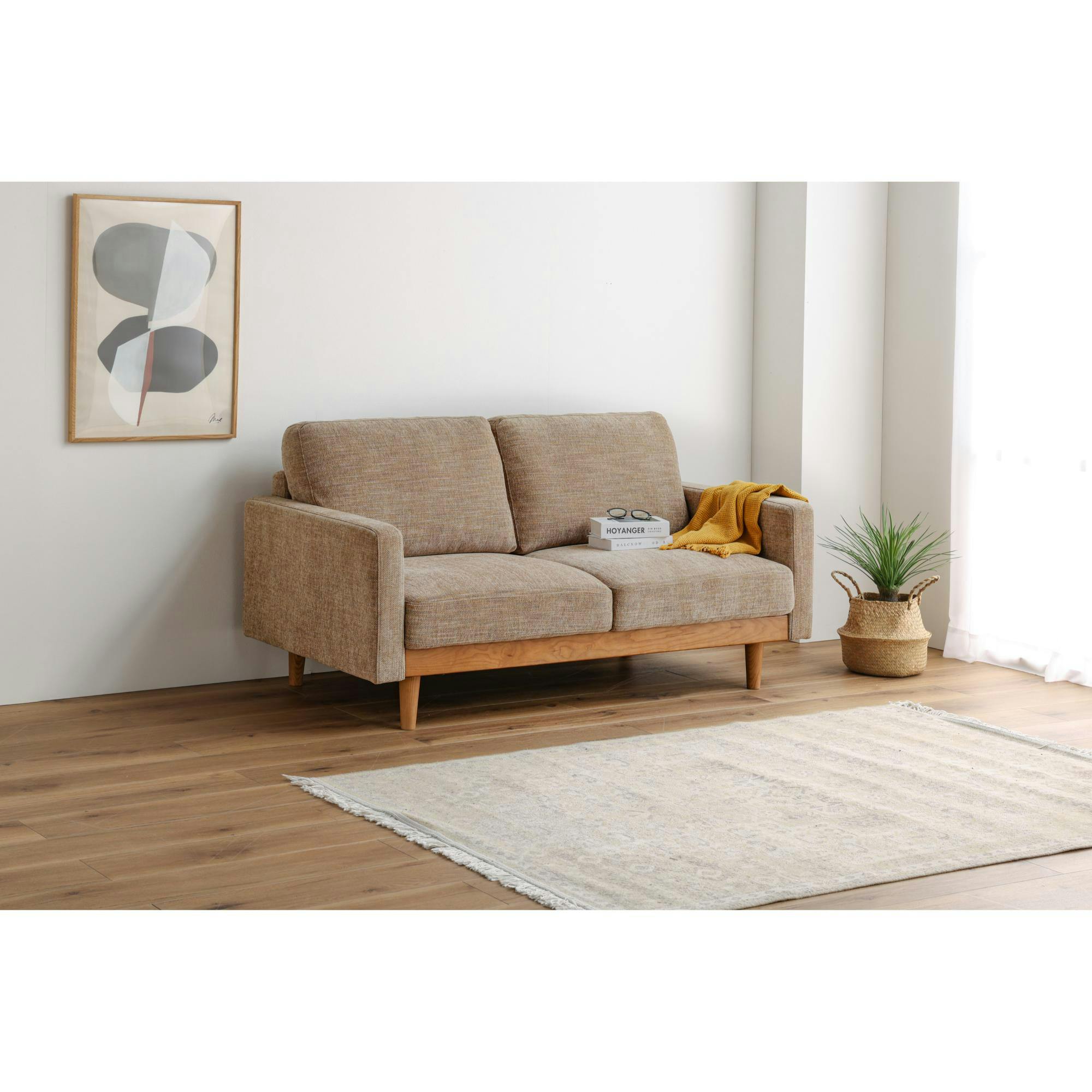 to meet ソファー シュリンプ ベージュ 2人掛け ソファ 二人掛け 布