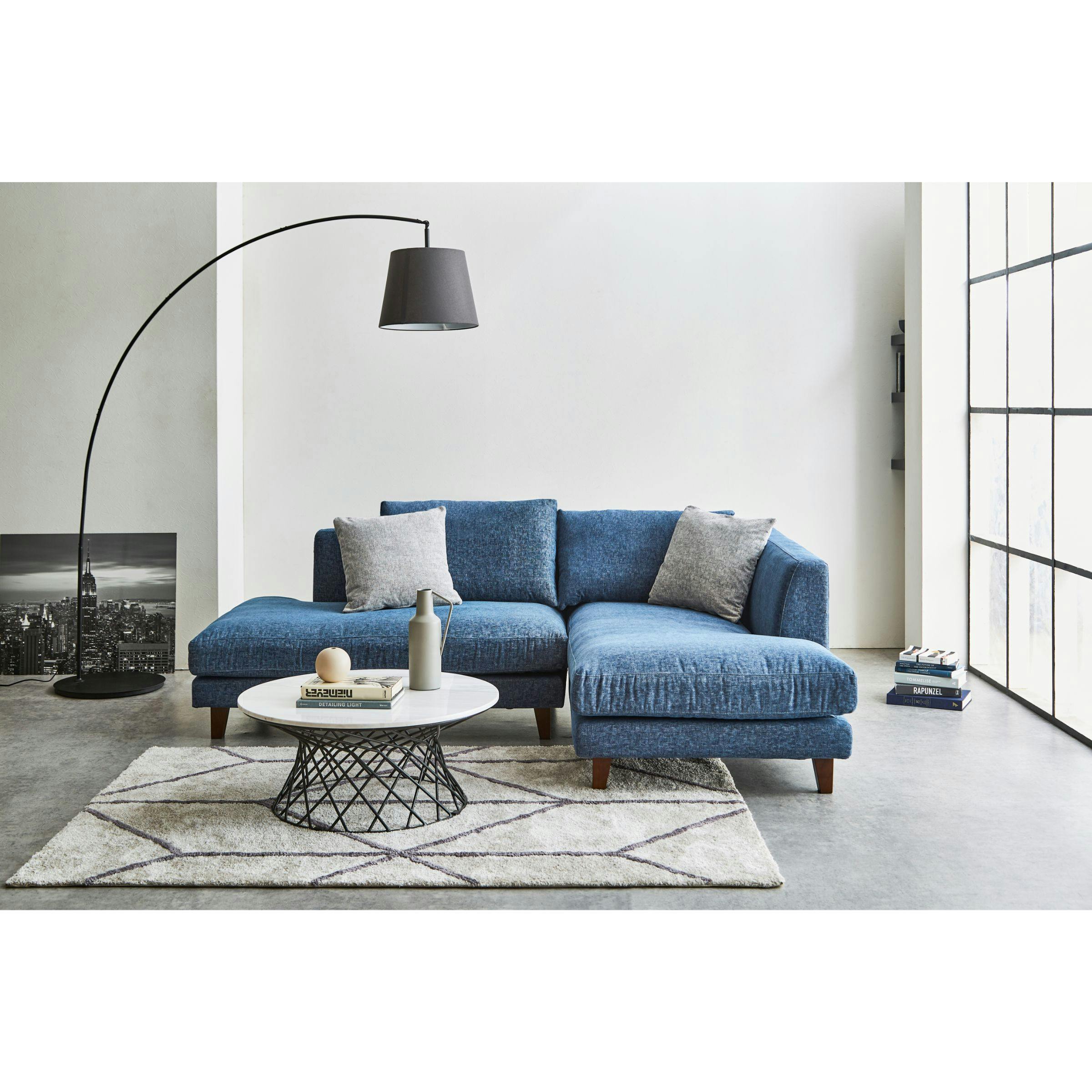 to meet 左カウチソファ レイモンズ ブルー ソファー 3人掛け ソファ