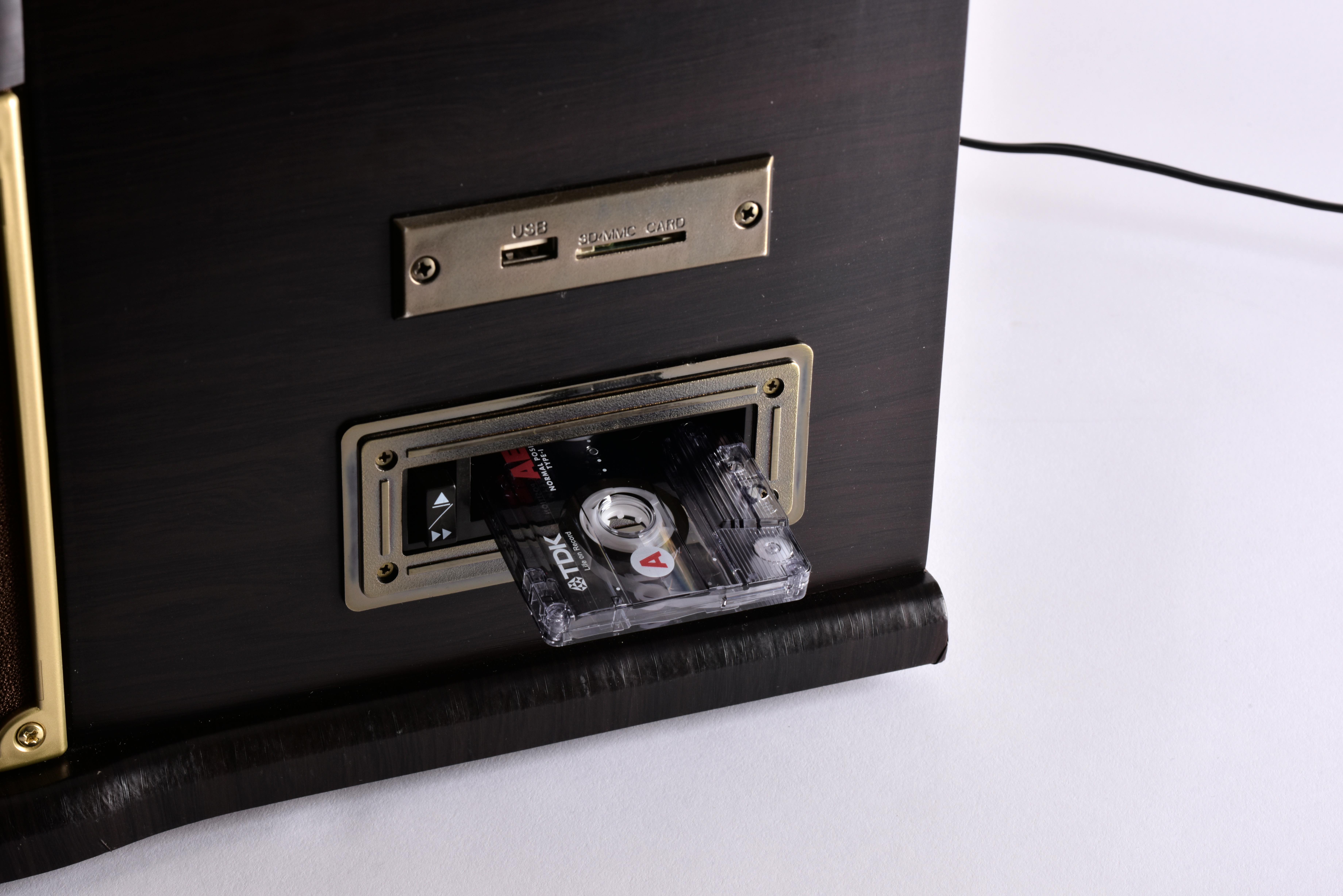 YAMAZEN QRIOM マルチレコードプレーヤー リモコン付き MRP-M100CR(DB