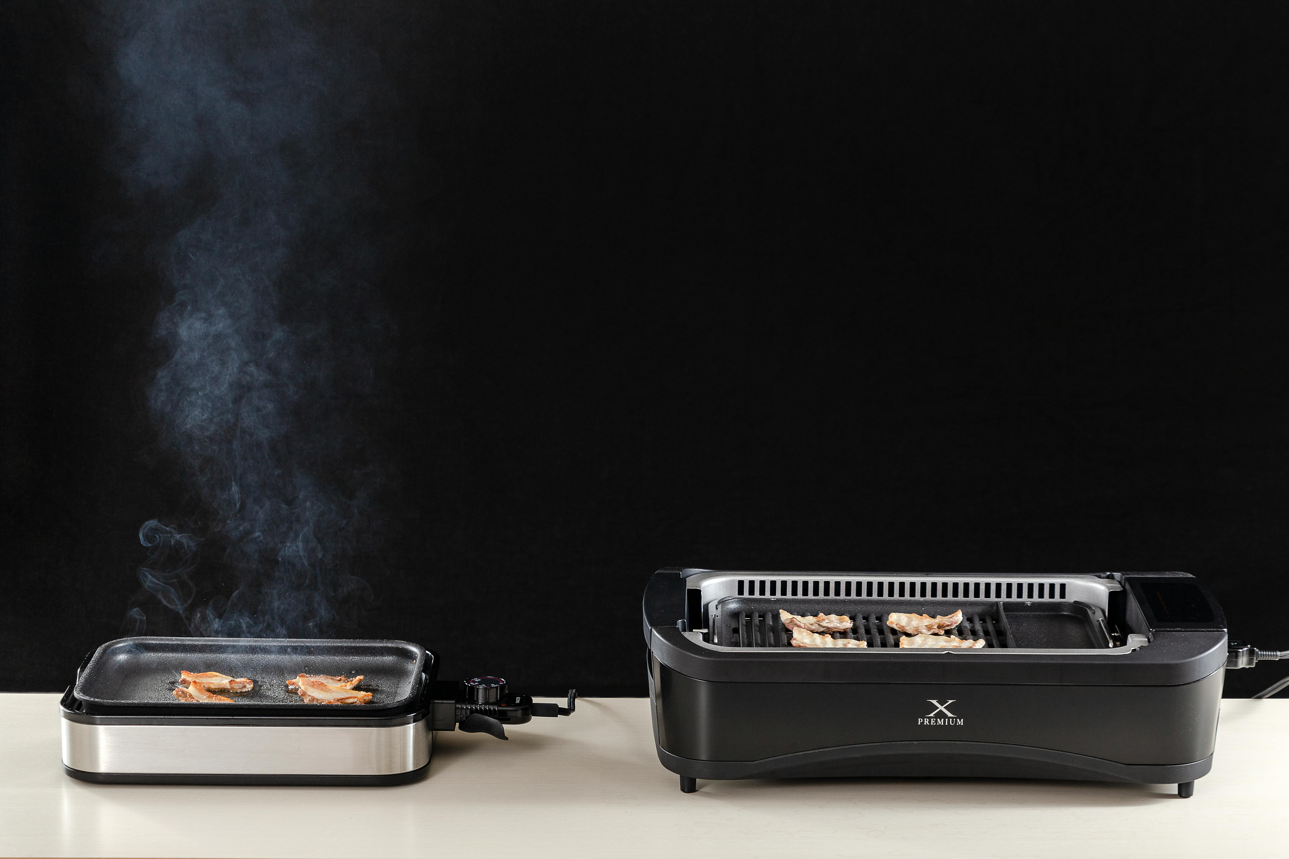 YAMAZEN 焼肉プレート 減煙 吸煙グリル ホットプレート 煙の少ない焼肉