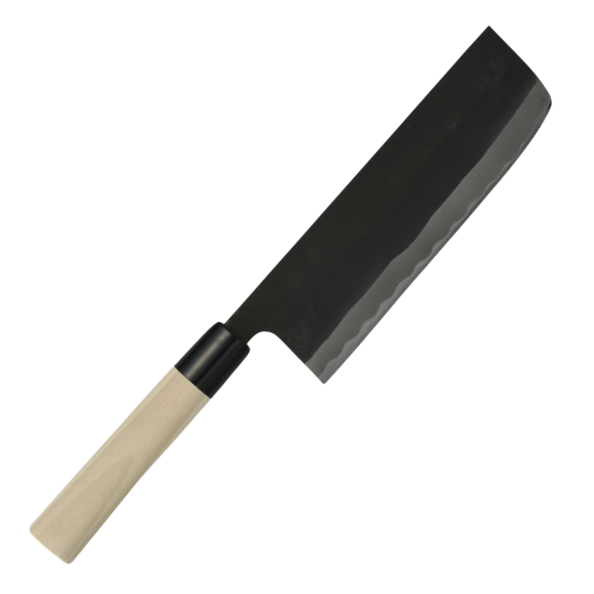 日本製 名匠兼定作 黒打菜切包丁 安全パック 野菜切り 和包丁