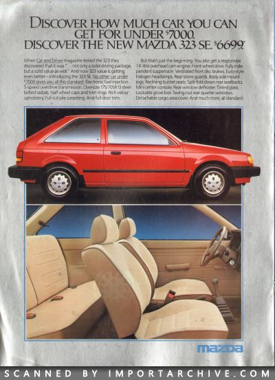 1986 Mazda 323 Brochure (Magazine Promo: Car & Driver) - ImportArchive
