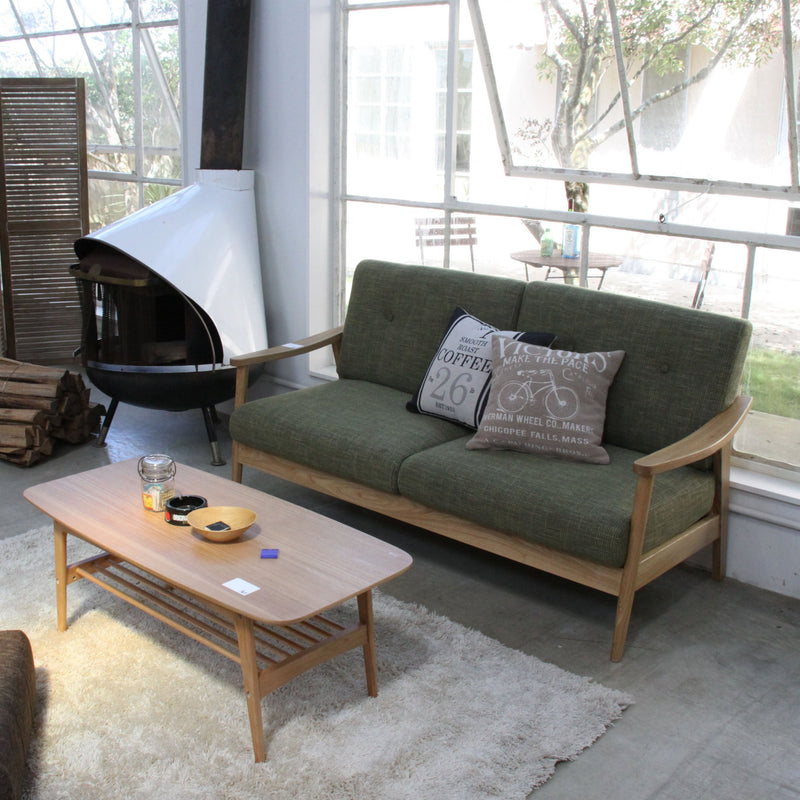 北欧テイスト 木製フレームソファ 2人掛け バッスム RTO-921 - impress