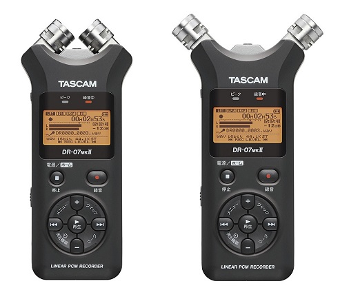 TASCAM DR-05 VER3 / DR-07MKⅡ VER2 | 高音質ステレオ録音ができる