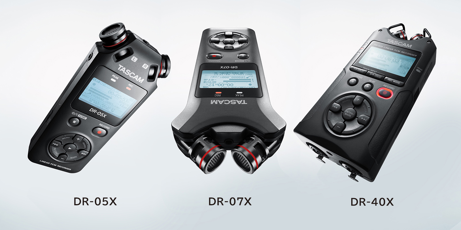 TASCAM DR-05X / DR-07X / DR-40X | レコーダーに配信用のUSBマイク
