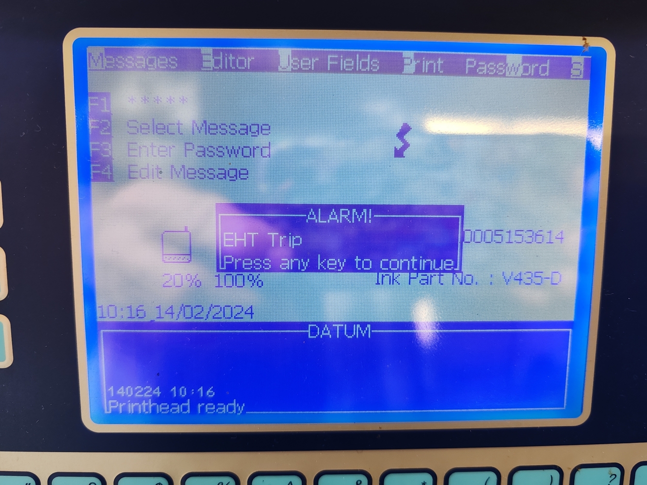 Videojet EHT Trip Troubleshooting – L&S CIJ Codification Parts