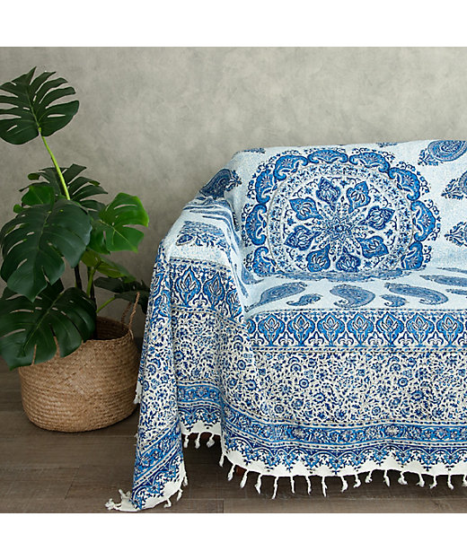 ☆手染めペルシャ更紗（マルチカバー）200×200cm 2 | 三越