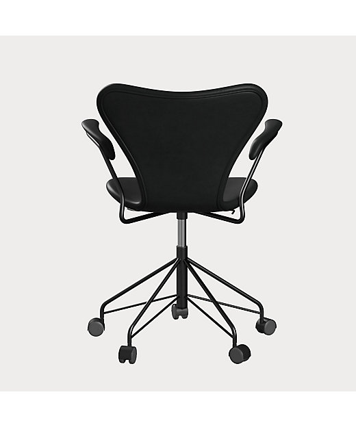 受注商品】セブンチェア フルパディング グレースレザー ブラック