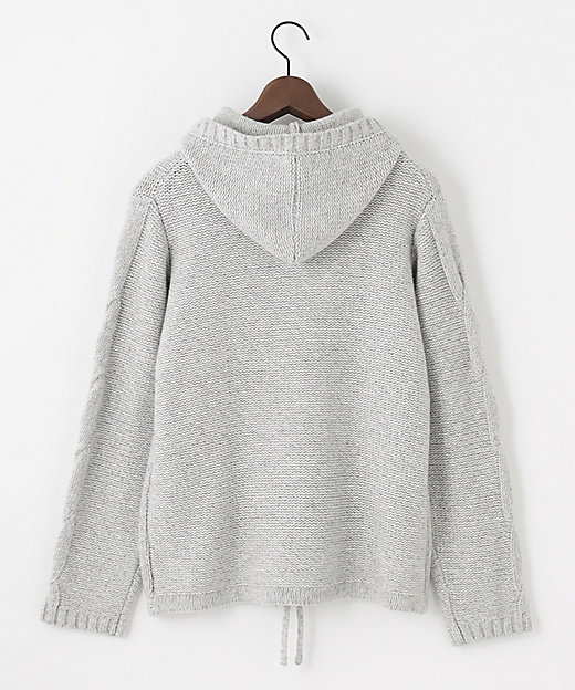 インポート素材／軽量】ベビーアルパカ ニットパーカー