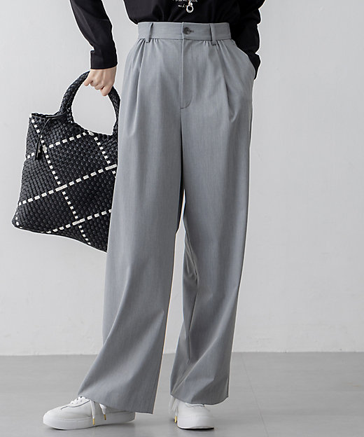 Oggi3月号掲載／セットアップ対応】ライトクロス ワイドパンツ