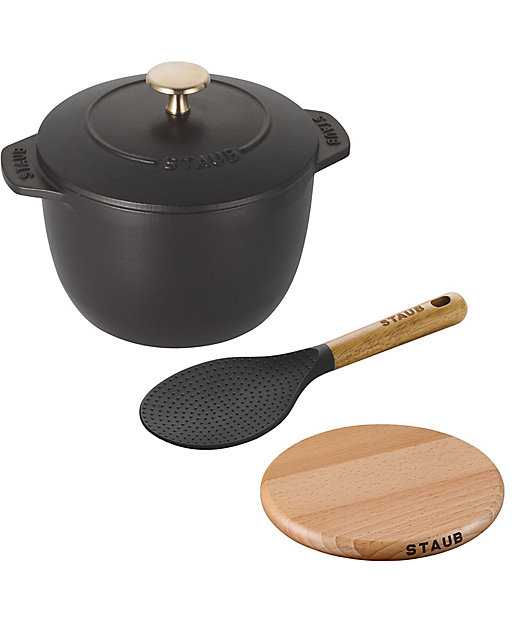 ごはん炊きセット ブラック （ラ・ココット de GOHAN M