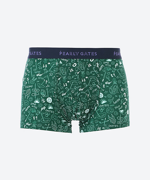 ボクサーパンツ 落書きプリント柄 前閉じ PGB745106 | PEARLY