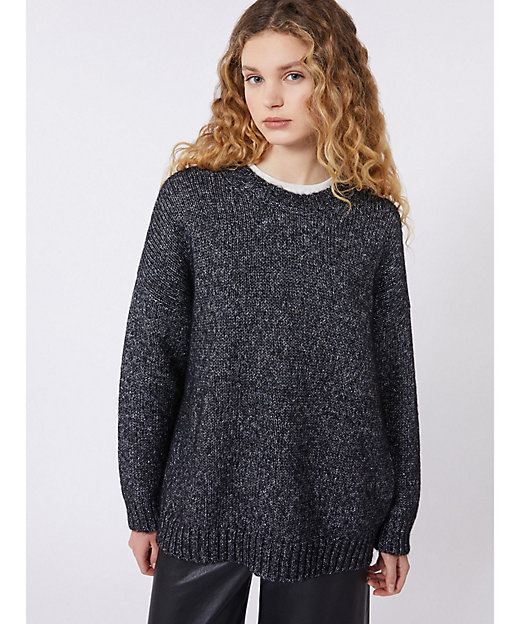 フレット モヘヤ ブレンド オーバーサイズ ニット