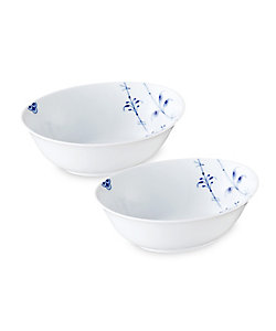 ホワイトフルーテッド ディーププレート17cmペア | ROYAL