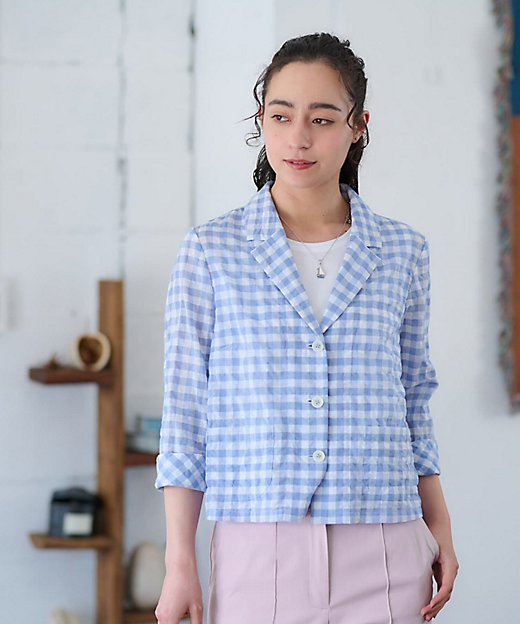 ギンガムチェックジャケット | CARA O CRUZ (Women)/キャラ・オ