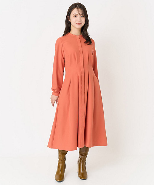 小さいサイズ】ウエストタックフレアーワンピース／洗える | MK MICHEL