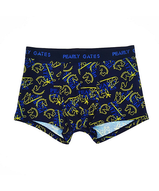 ボクサーパンツ 前閉じ 馬＆PGロゴ柄 PGB655113 | PEARLY