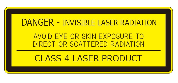 レーザ説明ラベル_不可視レーザ_LY-BE-U4 （4N） | 設備標識・配管識別