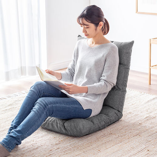 ふわふわ座椅子 ファブリック生地 42段階リクライニング 低反発