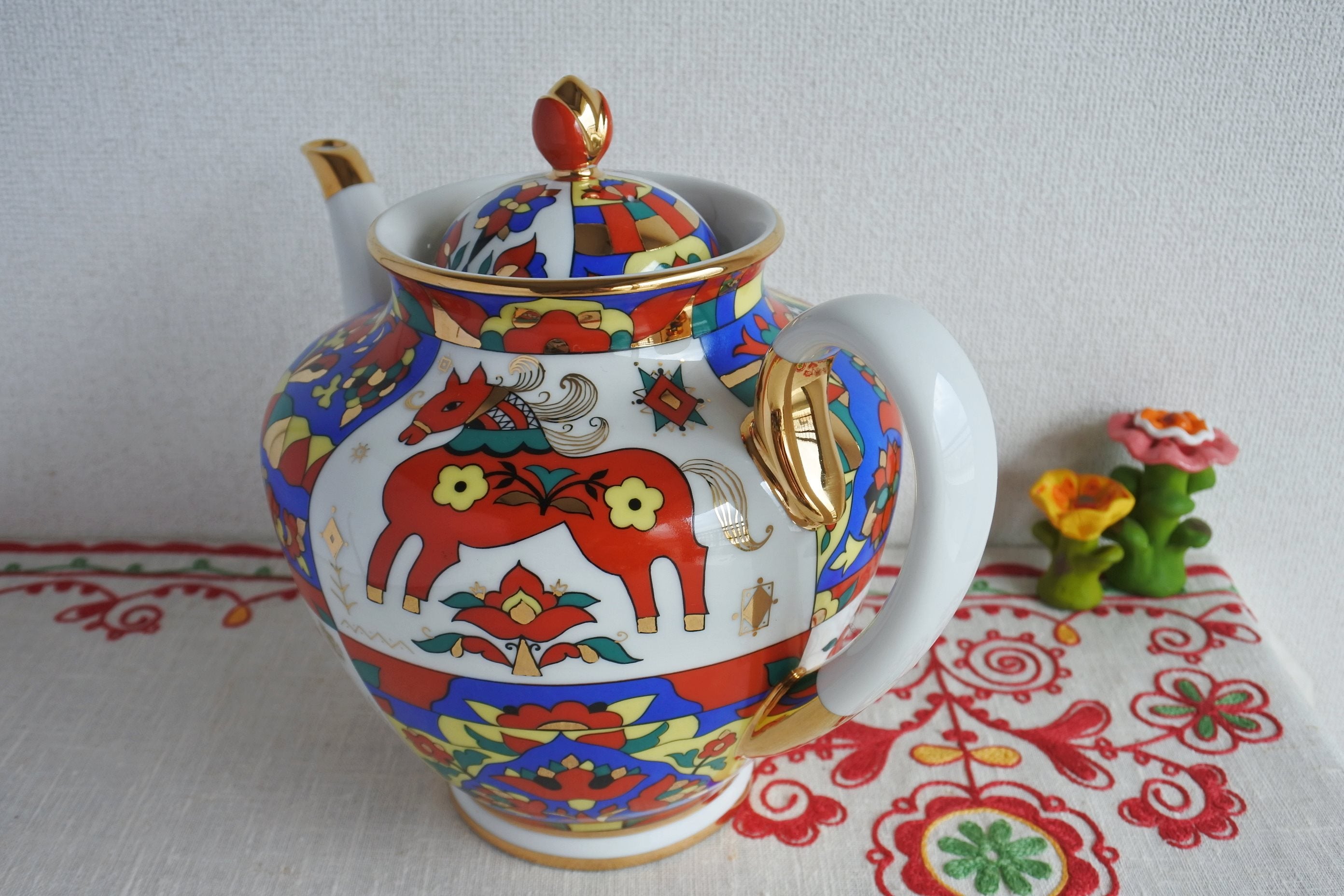 ロシアロモノーソフ インペリアルポーセリン玉ねぎドームティーセット